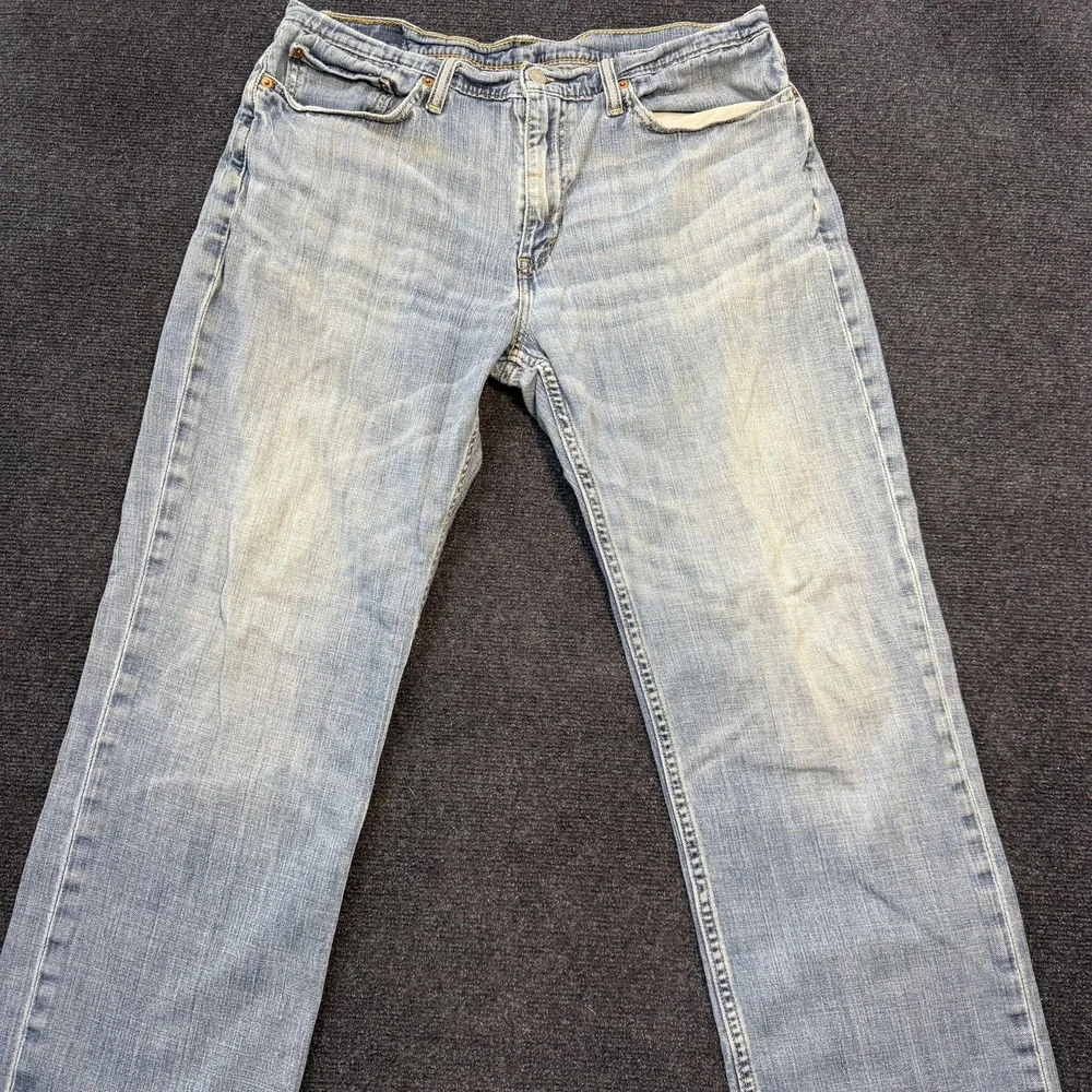 Levis 514 Jeans Mens 34x32 Light Wash Blue Denim Regular Straight Casual Zip Fly